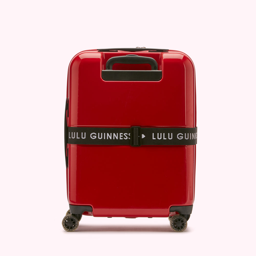 Lulu Red Lulu Lips Cabin Spinner Suitcase Luggage Belt