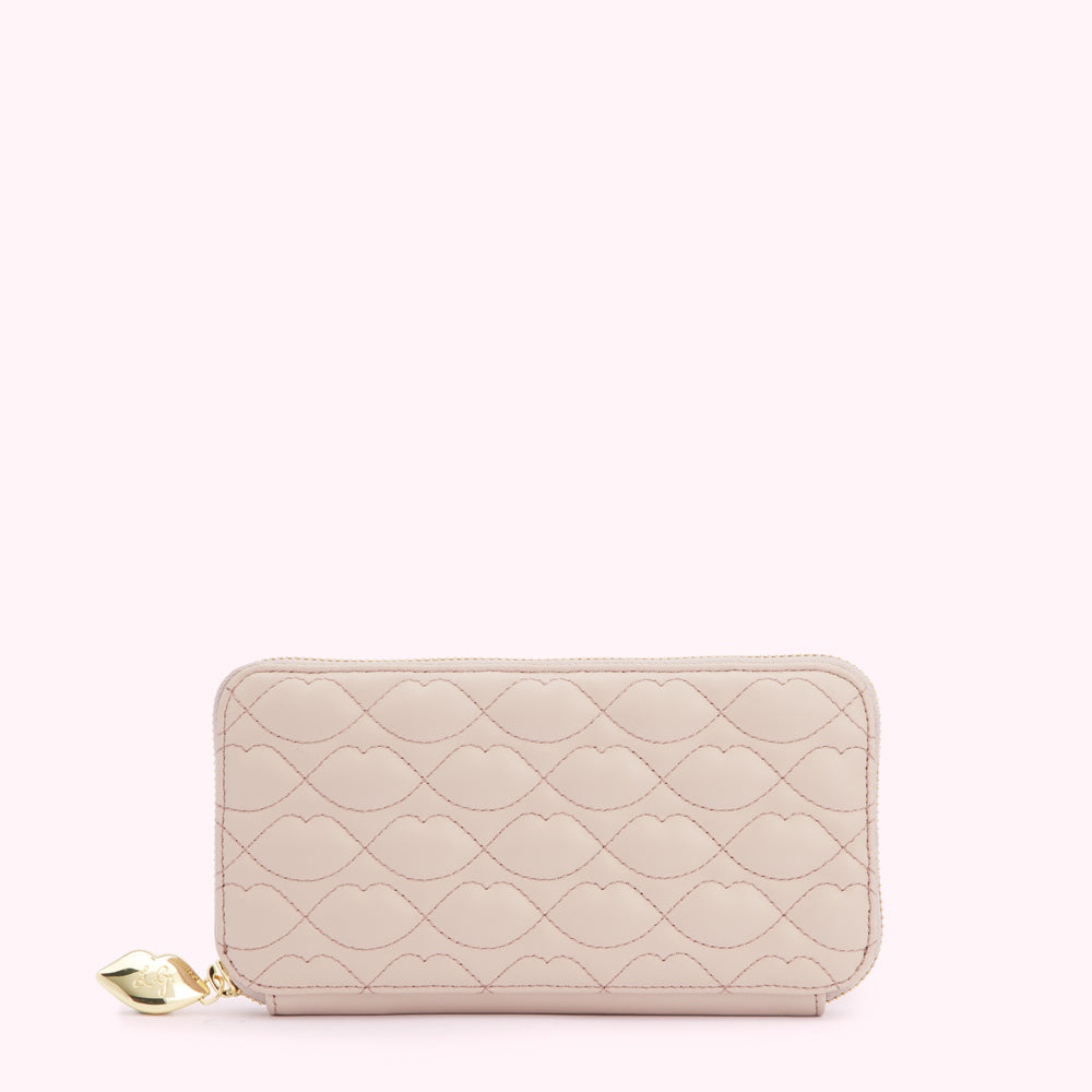 Pebble Lip Quilted Leather Tansy Wallet Lulu Guinness