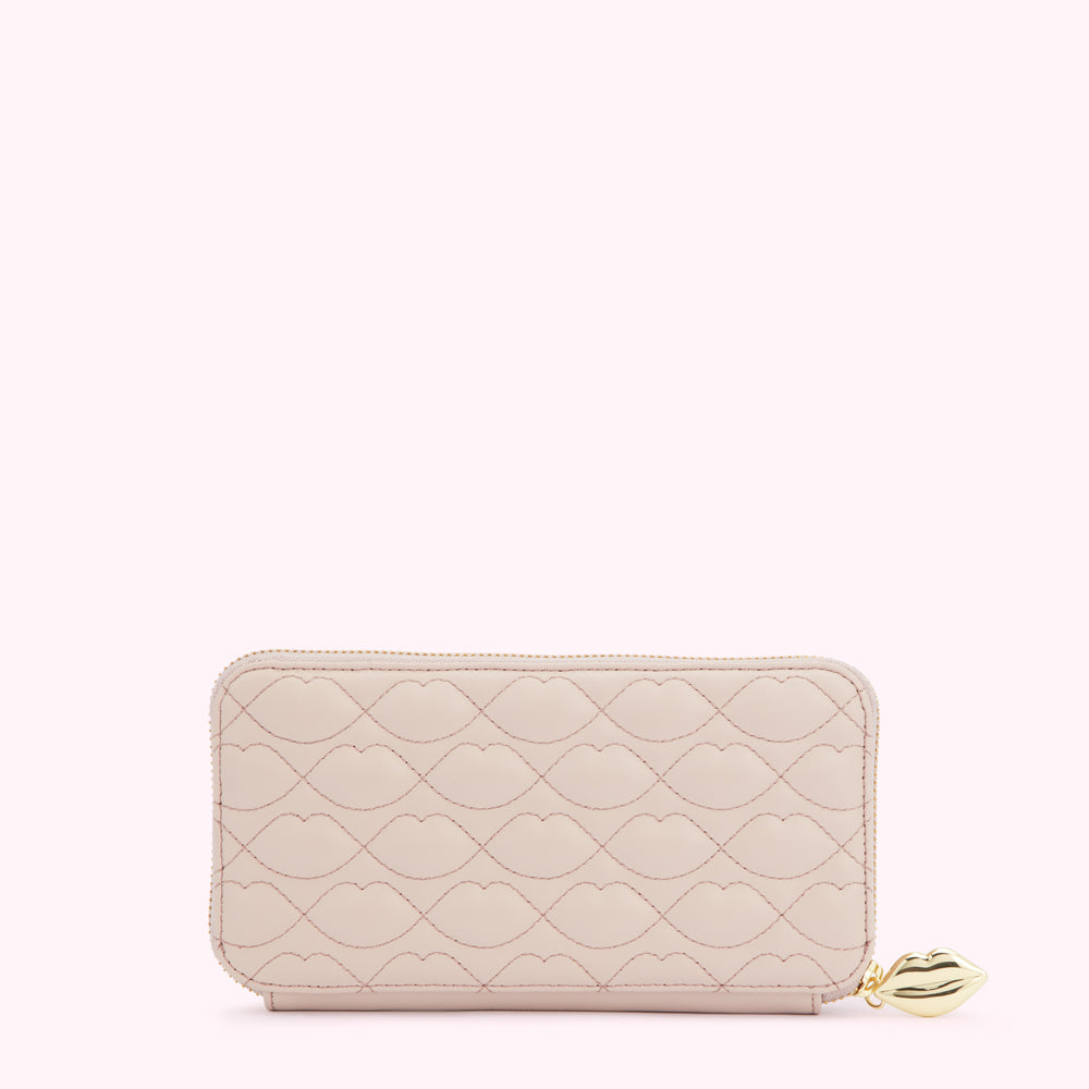 Pebble Lip Quilted Leather Tansy Wallet Lulu Guinness