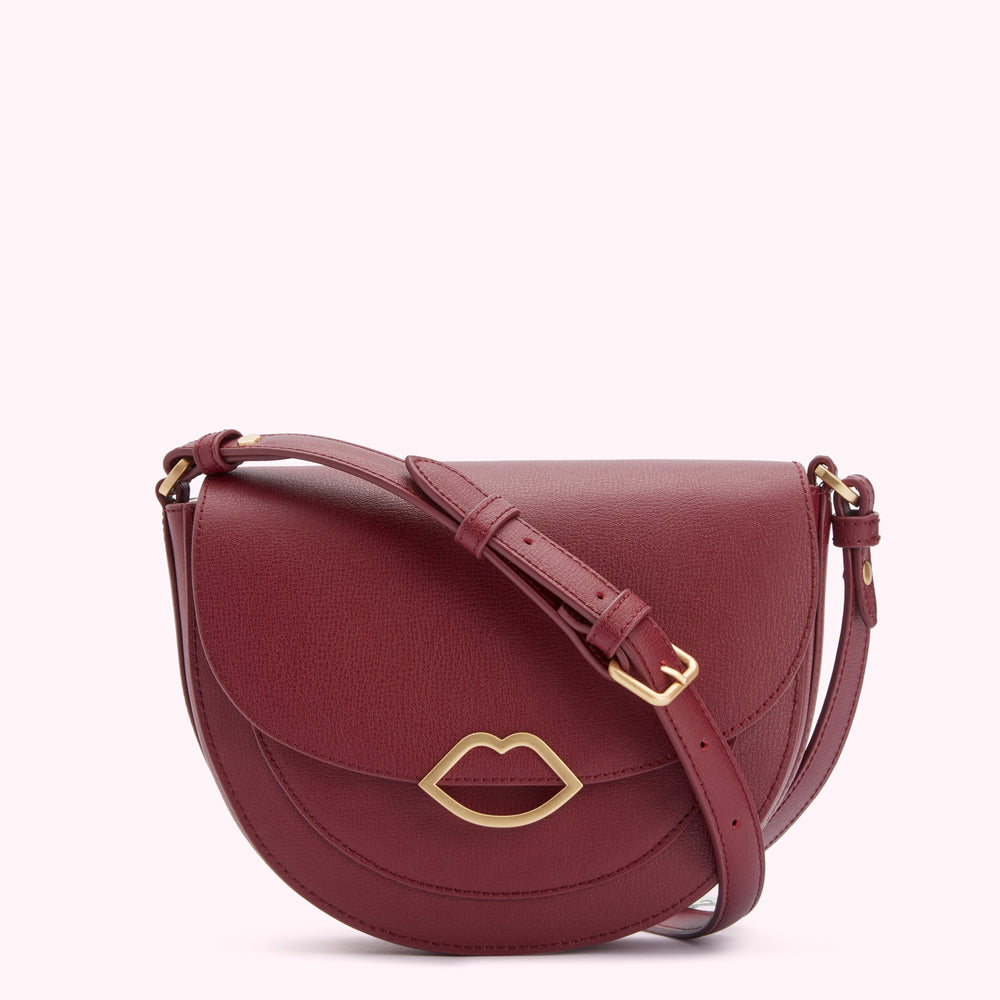 Esme Oxblood Patent Leather Crossbody Bag