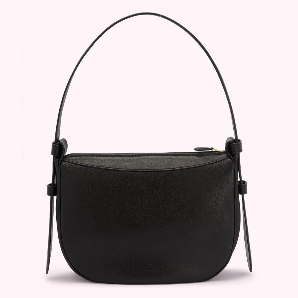 Black Leo Lip Flurry Shoulder Bag | Lulu Guinness