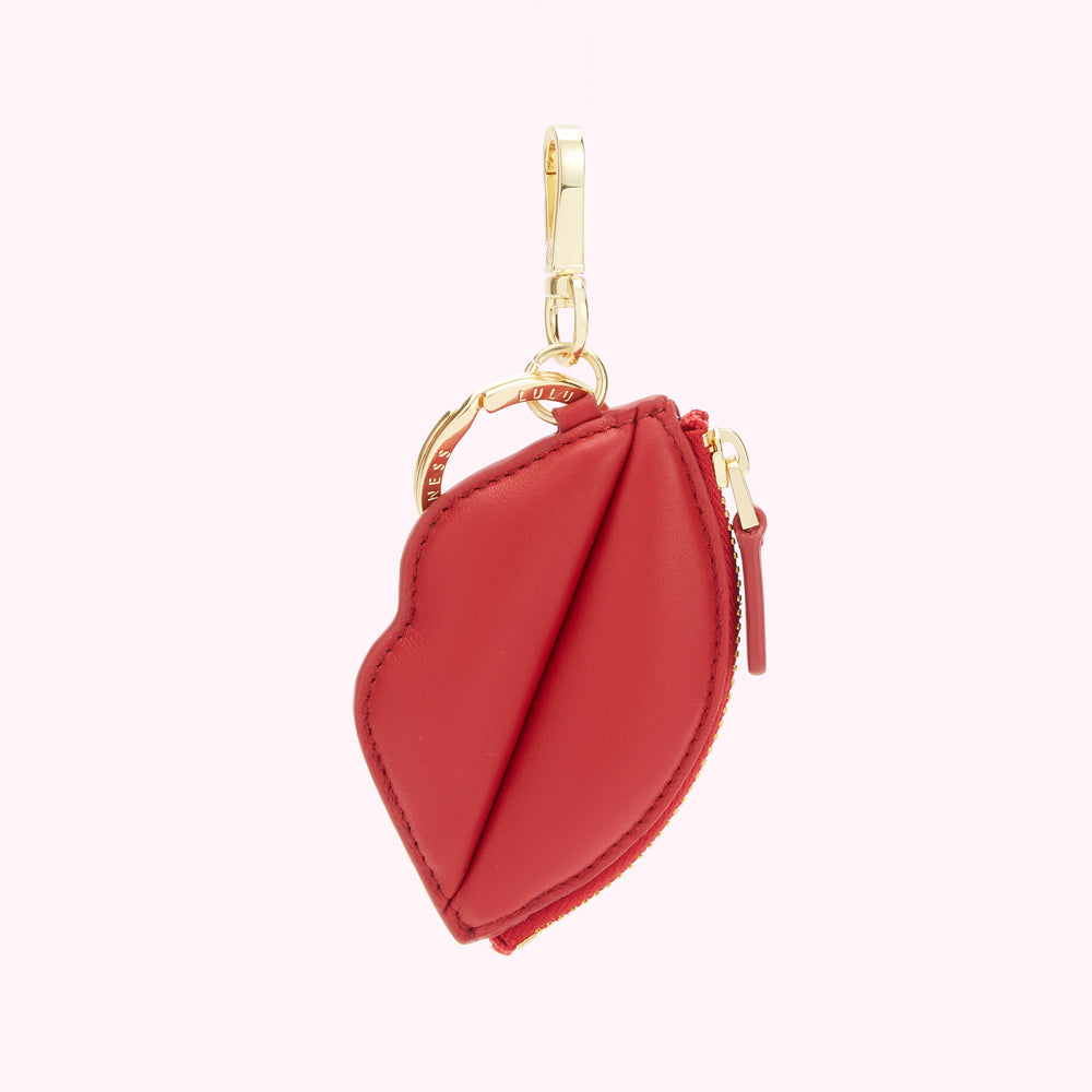 LULU RED SMOOCH LIPS KEYRING