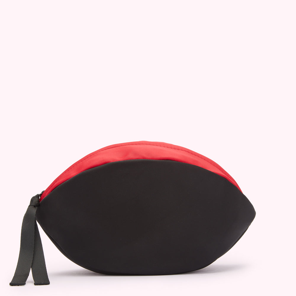 BLACK MULTI PUCKER UP LIPS COSMETIC BAG