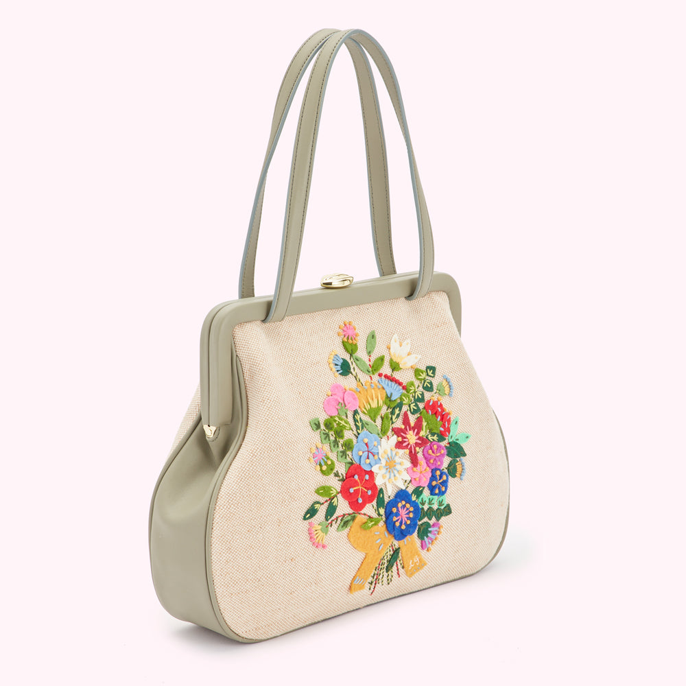 Granite Floral Blooms Evie Handbag | Lulu Guinness