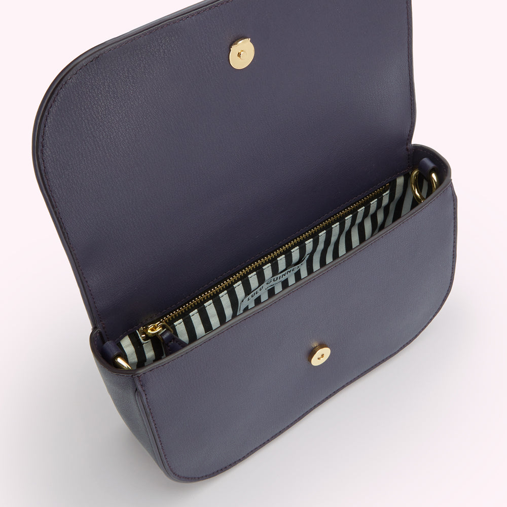 NIGHTSHADE LEATHER CARA CLUTCH BAG