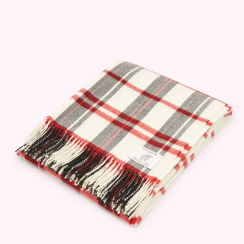 LULU TARTAN WOOL BLANKET THROW