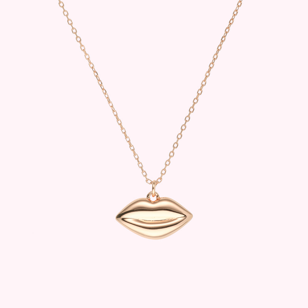 ROSE GOLD LUNA PENDANT NECKLACE