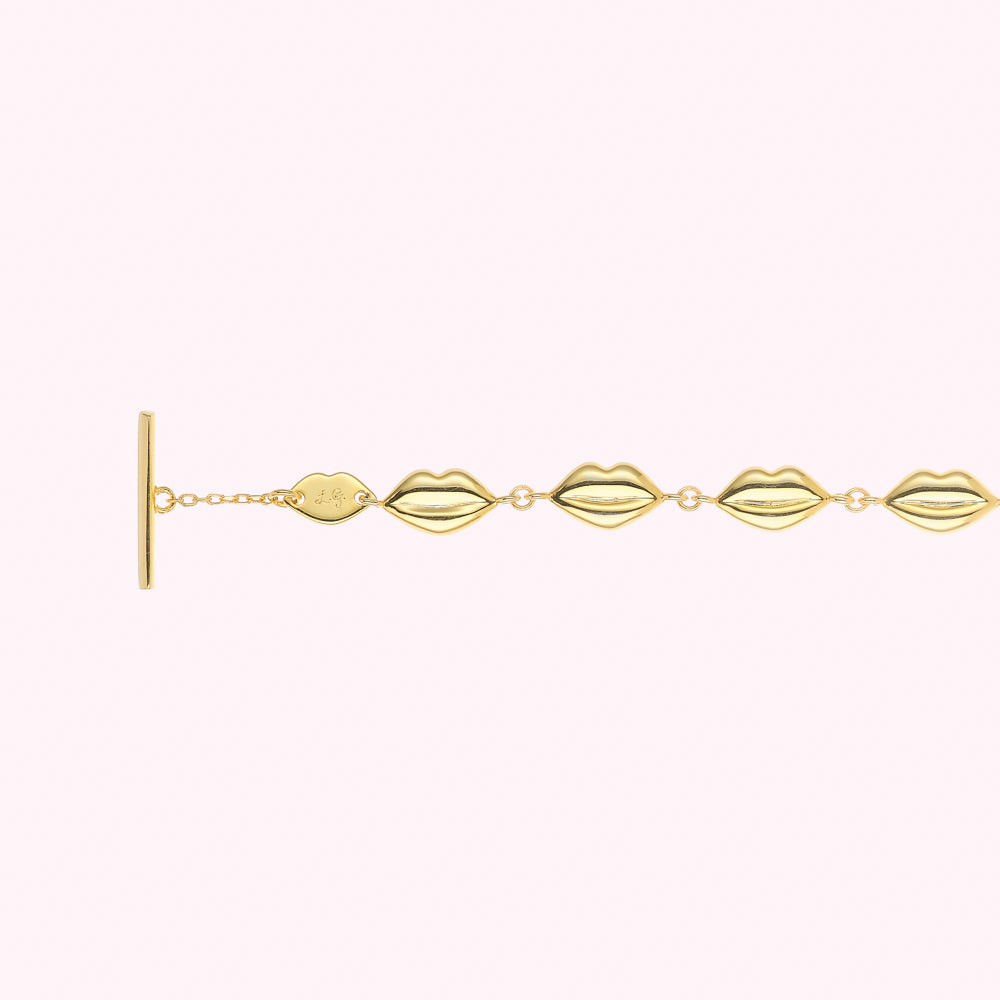 GOLD LUNA LIP BRACELET