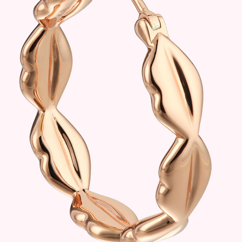 ROSE GOLD LUNA LIP HOOP EARRINGS