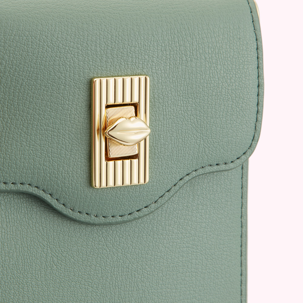 SAGE LEATHER RITA CROSSBODY MINI BAG