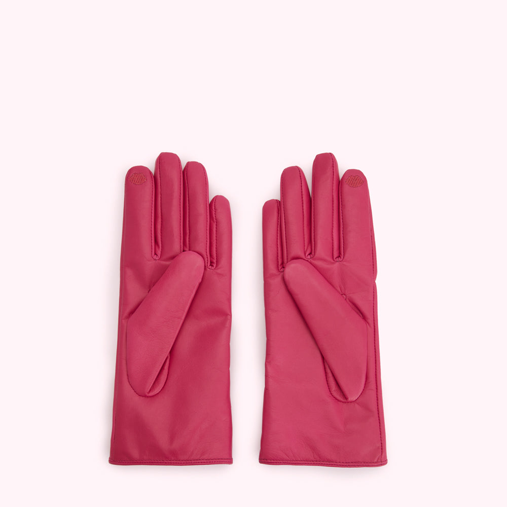 PINK MULTI PADDED LIP LEATHER KAI GLOVE