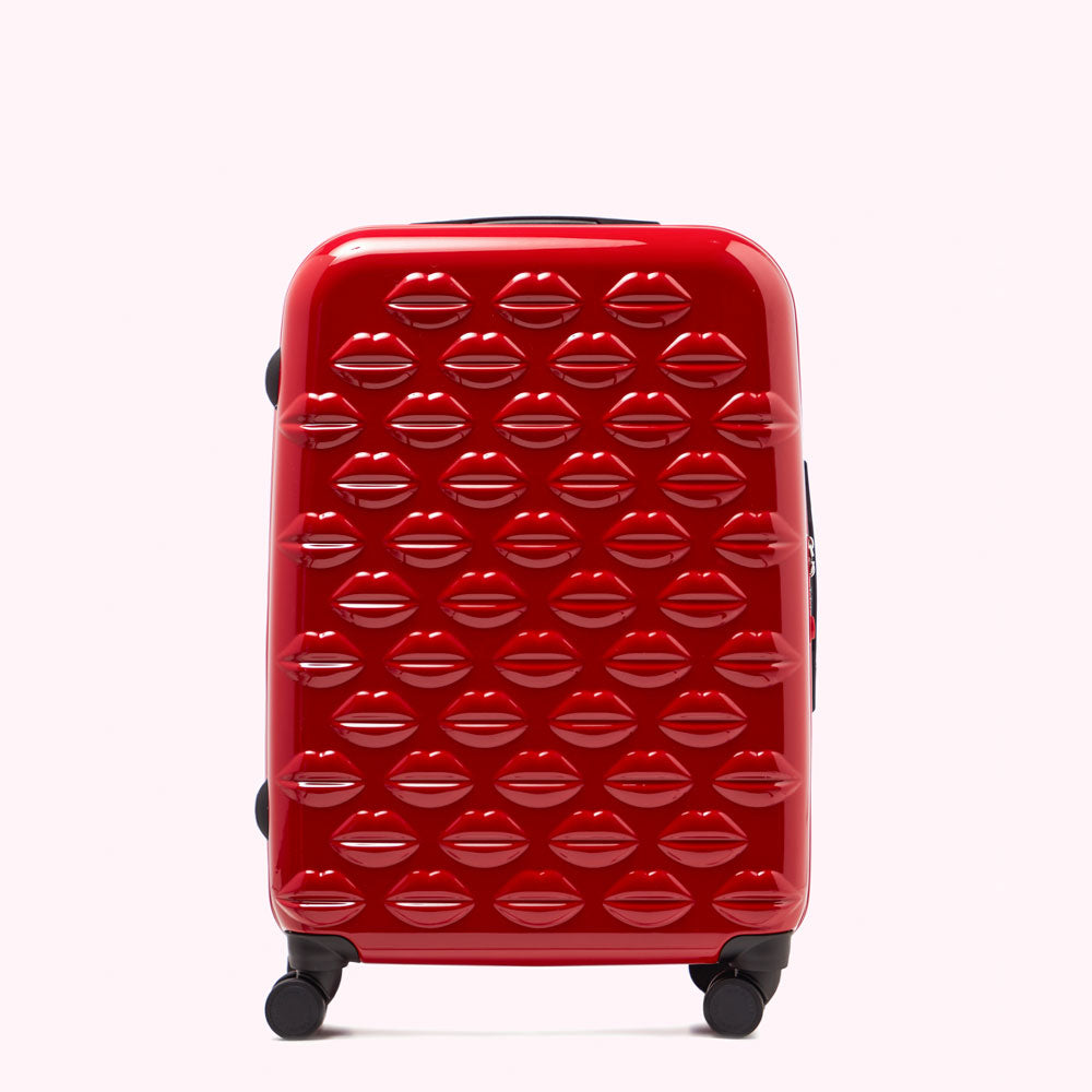 RED MEDIUM HARDSIDED SPINNER CASE