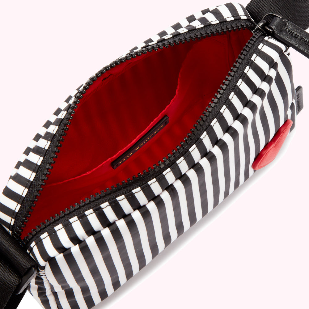 HEART AND STRIPES BESSIE NYLON CROSS BODY BAG