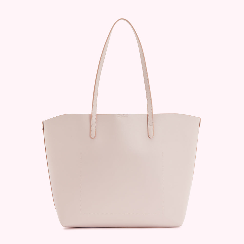 Blush Leather Large Ivy Tote Bag | Designer Handbags