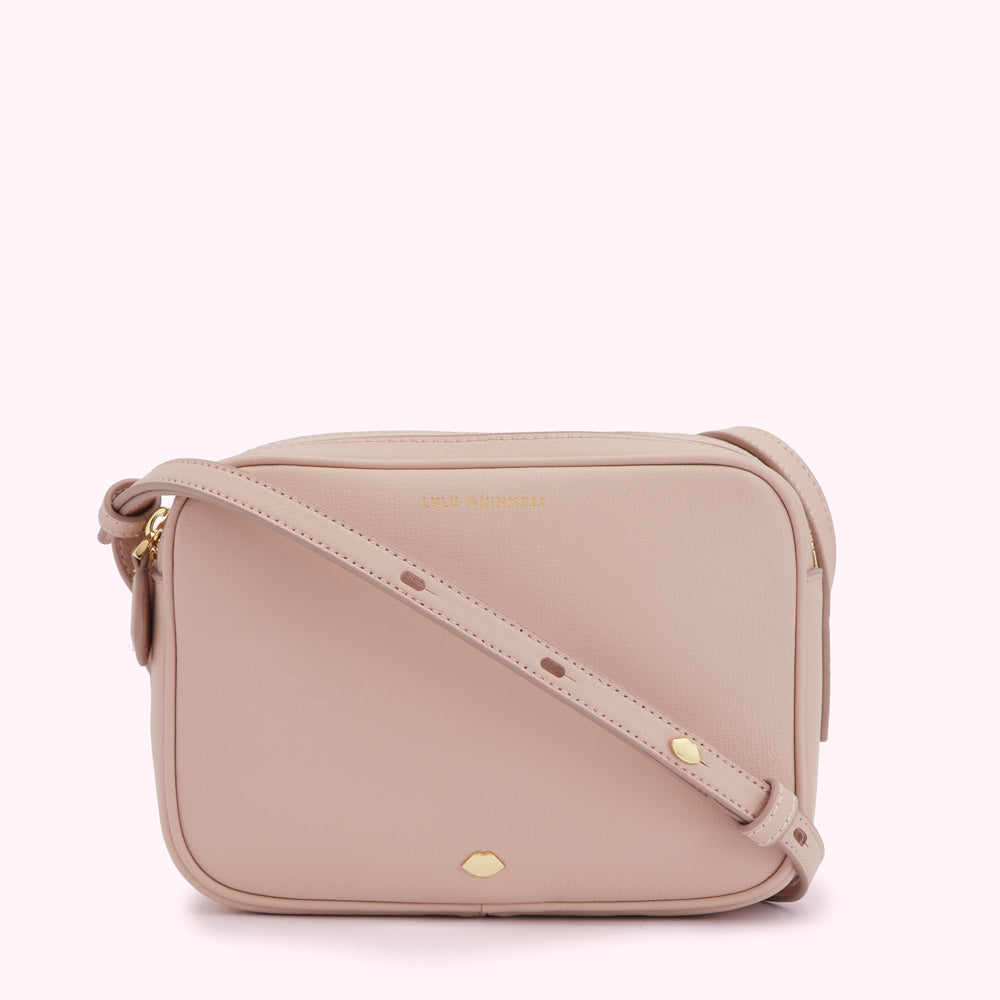 Pebble Pink Leather Cole Crossbody Bag | Lulu Guinness