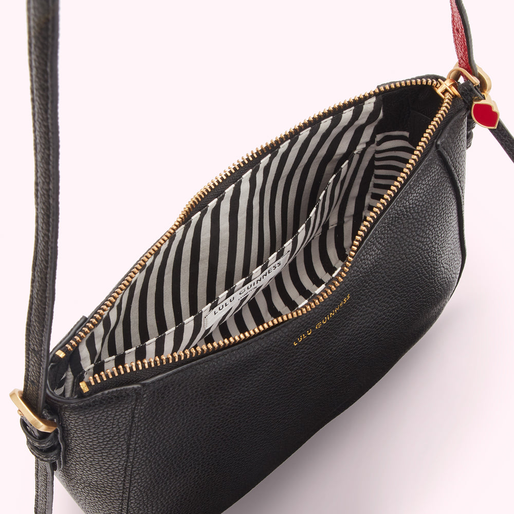 BLACK REVERSIBLE HANDLES JULES CROSSBODY BAG