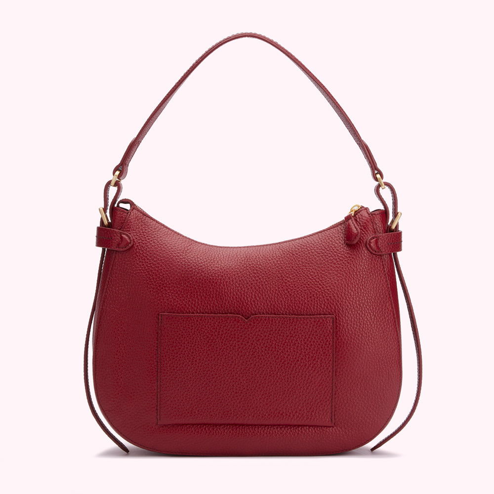China Red Medium Seymour Shoulder Bag | Lulu Guinness