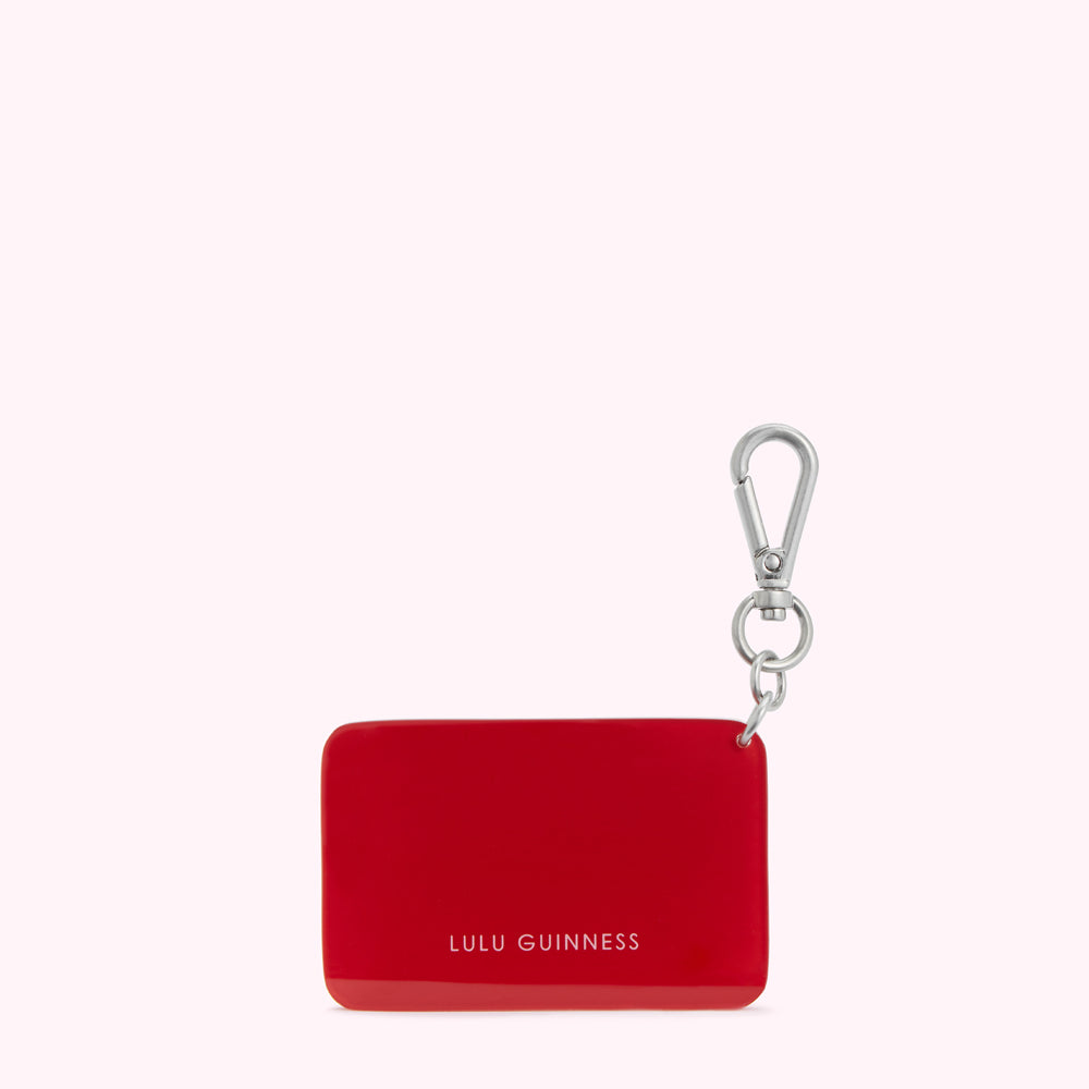 LULU RED SLOW DOWN KEYRING