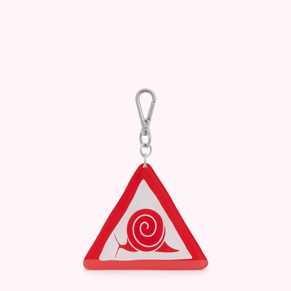 LULU RED SLOW DOWN SNAIL KEYRING